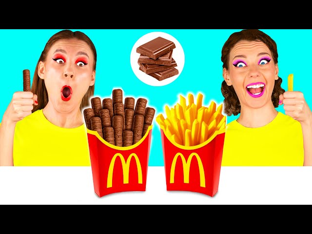 Schokolade vs Echtes Essen Challenge | Lustige Situationen von Fun Teen