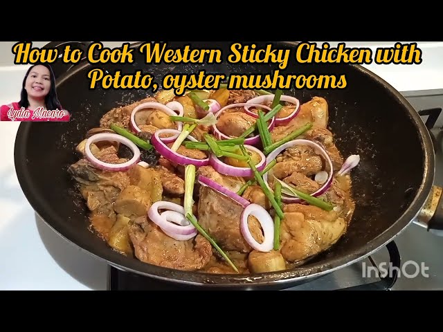 How to Cook Western Sticky Chicken with Potato, oyster mushrooms #cooking #foodlover