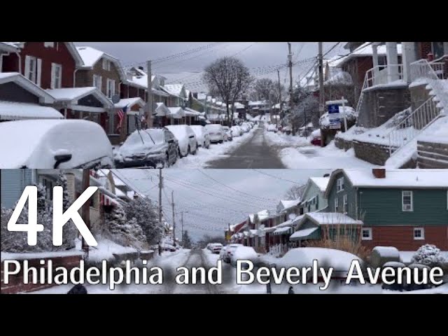 Pittsburgh 4K: Philadelphia Ave and Ave Snow Walking on a Road #PittsburghSnow2023