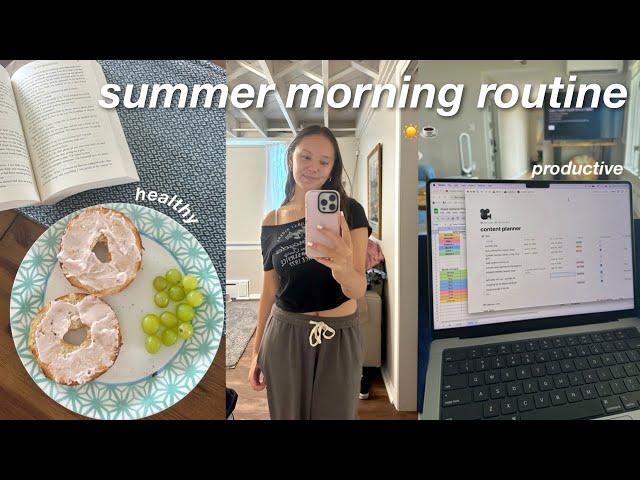 summer morning routine 2024 ☕️☀️🌷