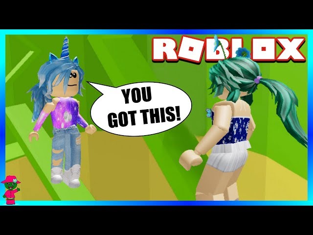 SHE CHEERS ME ON!! (Roblox Tower of Hell)