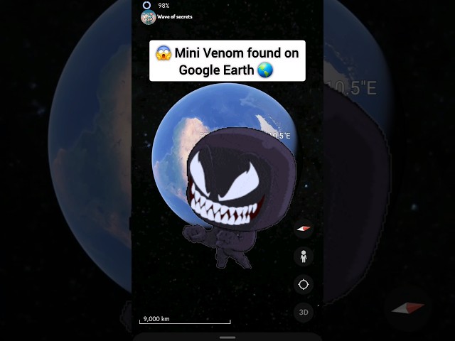 I found mini Venom on google earth 🌎 (Part-85) #strange #trending #venomshorts
