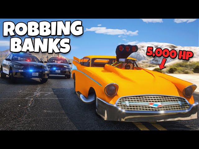 Robbing Banks with 5000HP Drag Car in GTA 5 RP..