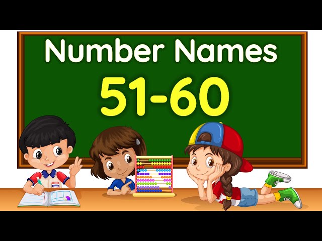 Number names | Number Names 51-60 | Number spelling | Learn Numbers | Numbers 51-60 | #numbernam