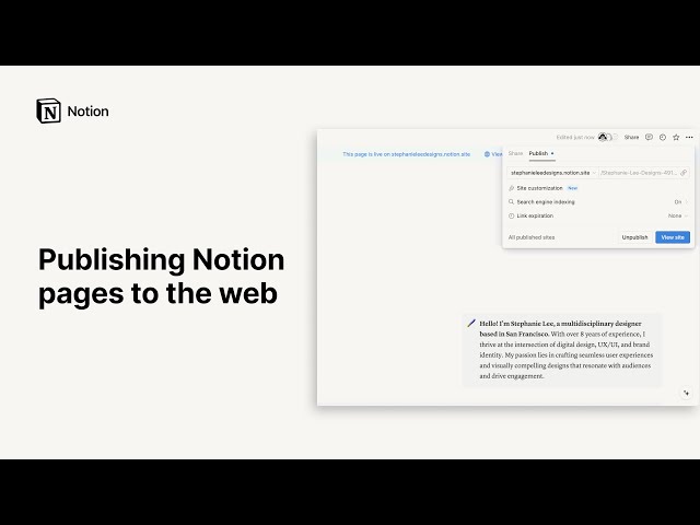 Publishing Notion pages to the web