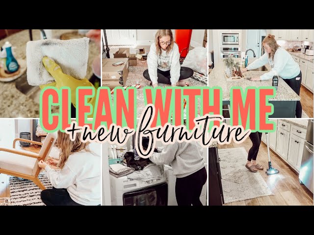 NEW! END OF YEAR CLEAN WITH ME! | NEW FURNITURE | WRAP WITH ME 🎁