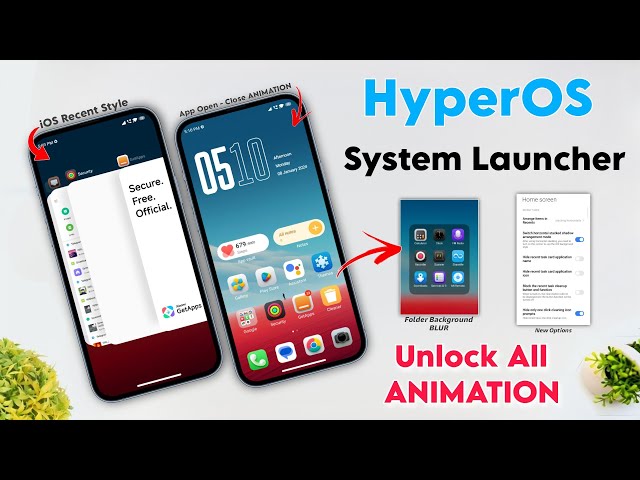 Xiaomi HyperOS System Launcher Install Now ✅ Unlock All Animation - App Open Close & Unlocking More.