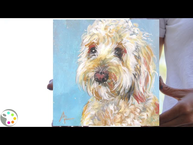 How to Paint a Dog | Acrylic Painting Tutorial | Painting Fur Lesson