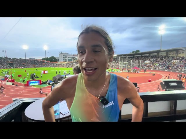 Luis Grijalva Reacts to Running 12:50.58 NATIONAL RECORD in the 5000m at the Oslo Diamond League