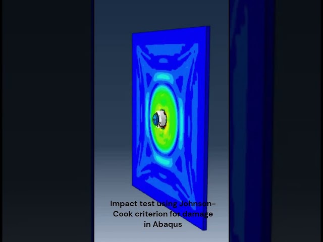 Impact test simulation using Johnson-Cook criterion for damage in #abaqus #fem #Johnson-Cook #Damage
