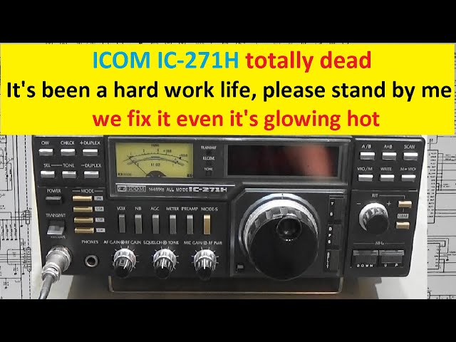 #266 ICOM IC-271H, no function totally dead fixed