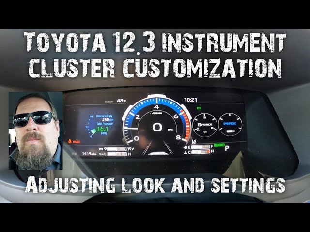 Toyota 12.3 Inch Instrument cluster customize and change settings