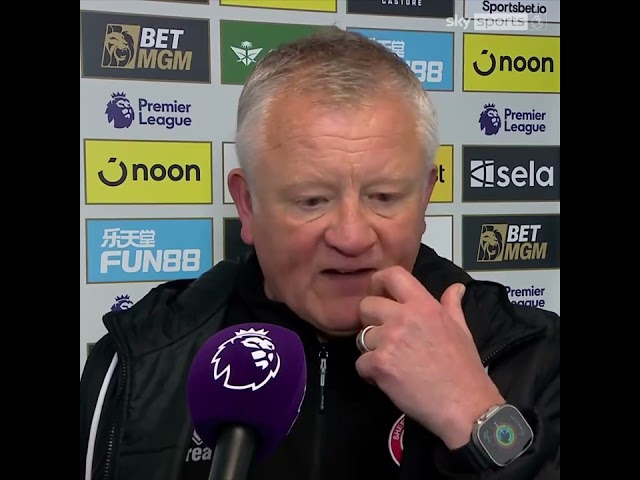 Chris Wilder reacts to Sheffield United's defeat to Newcastle and relegation from the Premier League