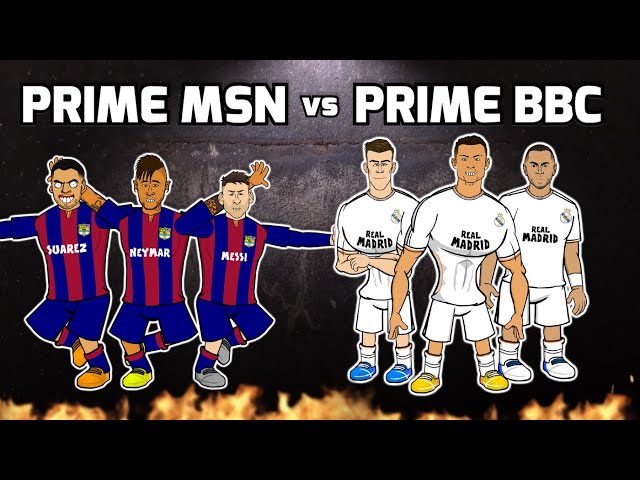 🔥MSN vs BBC🔥 (Messi Suarez Neymar vs Bale Benzema Cristiano Ronaldo Frontmen 5.6 El Clasico)