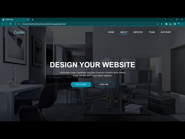 How to make Website with HTML and CSS || Home page design