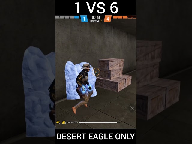 😈 1 vs 6 Desert Eagle Impossible Shot Hariscar 💥#hariscar #freefire #1vs6