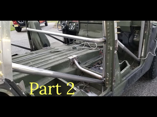 Humvee Part 2 B & C Pillar 12 Point Roll Bar Fabrication