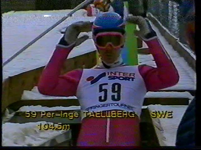 Ski Jumping World Cup - Oberstdorf 1985/1986 - highlights (16 y.o. Mollard 114m & Nikkola 112m)