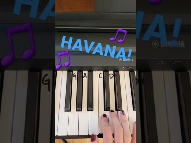 Havana  - Piano Tutorial - Easy Piano Songs - #Shorts - Beginner Piano Songs - Camila Cabello