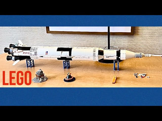 Building the Saturn V Lego rocket￼￼.  39 inches tall!😱 ￼