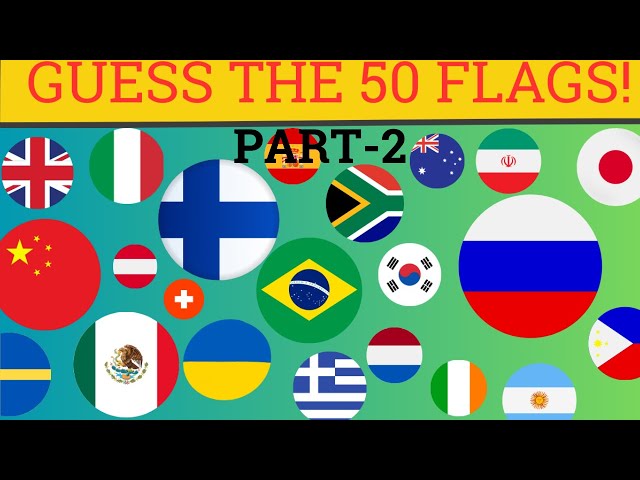 Guess The 50 countries flag of the world, Part 2