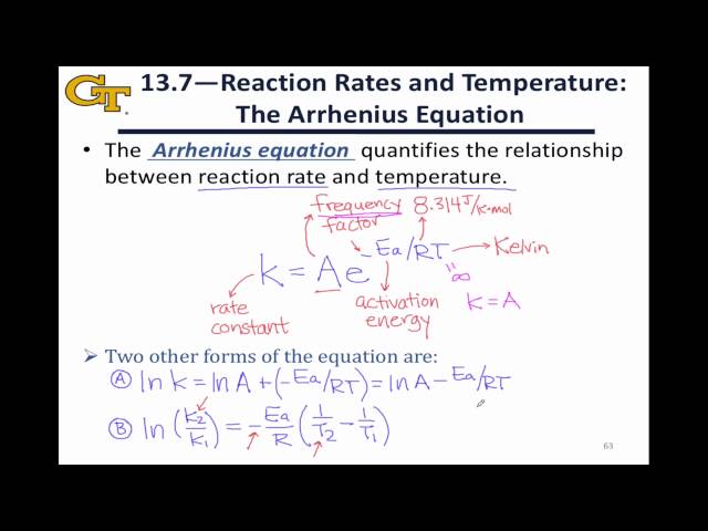 13.4 The Arrhenius Equation