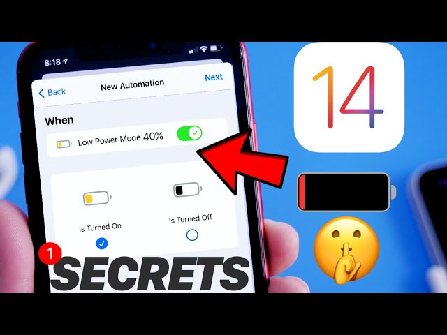Automatically Turn ON Low Power Mode at ANY % - iOS 14 Tricks