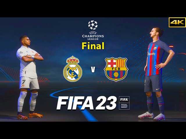FIFA 23 - REAL MADRID vs. FC BARCELONA - Ft. Mbappé, Ibrahimović - UCL Final - PS5™ [4K]