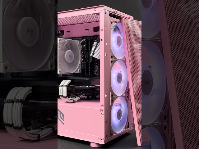 #Shorts Pink PC Cinematic | Noua Fobia L10 Pink Gaming PC Build | Intel i5 13500, Intel ARC A750