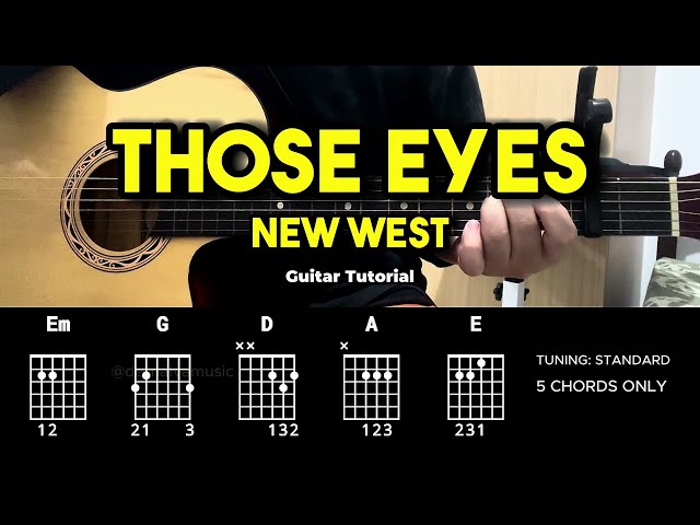 Those Eyes - New West | Easy Guitar Chords Tutorial For Beginners (CHORDS & LYRICS) #guitarlesson