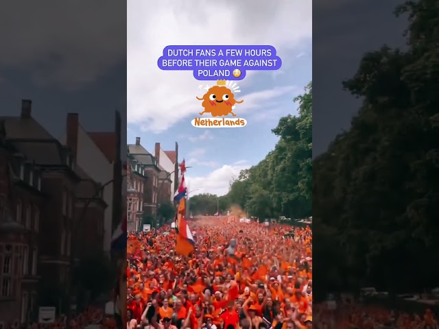 Dutch fans chant before the game with poland #euro2024 #germany  #netherlands #poland🇵🇱 #football