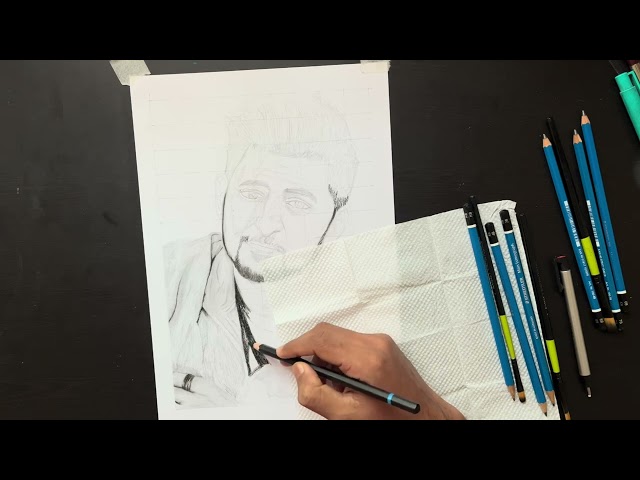 DARSHAN RAVAL Realistic Portrait Drawing Tutorial | Part 3| art by @ntSayanChakra