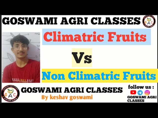 climatric Fruits and non climatric Fruits || क्लाईमैट्रिक और नॉन क्लाईमैट्रिक में अंतर #horticulture