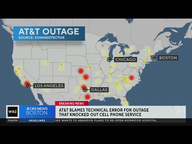 AT&T blames technical error for nationwide cell phone service outage