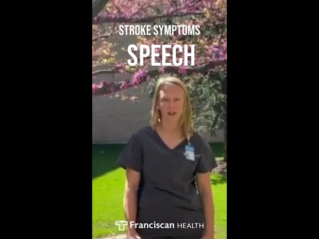 Stroke Symptoms: S Is For Speech