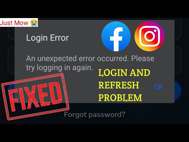 Facebook Instagram login error problem (5 March 2024) ⚠️