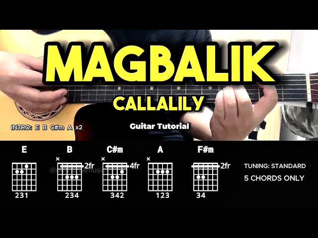 Magbalik - Callalily | Easy Guitar Chords Tutorial For Beginners (CHORDS & LYRICS) #guitarlesson