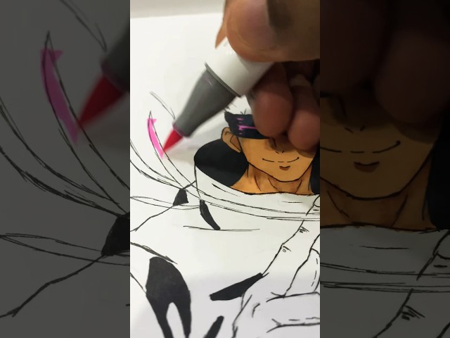 Drawing Satoru Gojo - Jujutsu Kaisen #shorts #anime #gojo