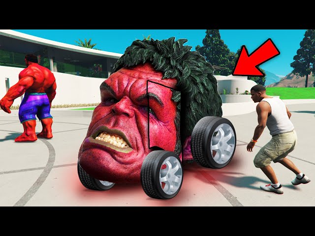 Franklin Stealing Red Hulk Head Car in GTA 5 ! | Techerz