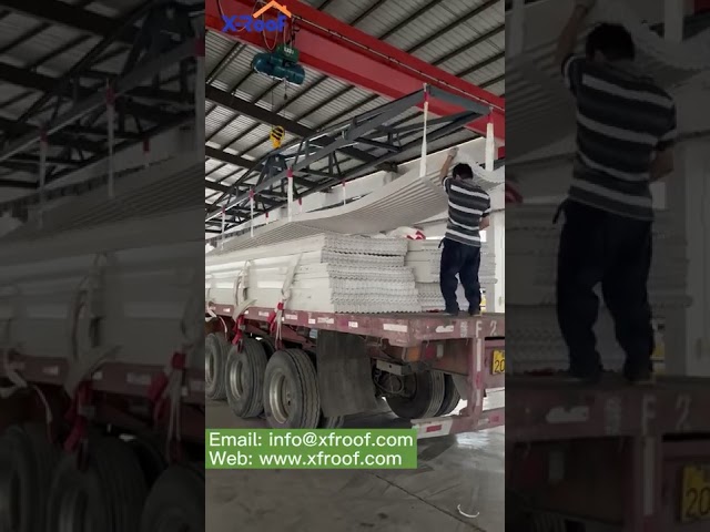 Delivery of PVC Corrugated roof sheet from XROOF