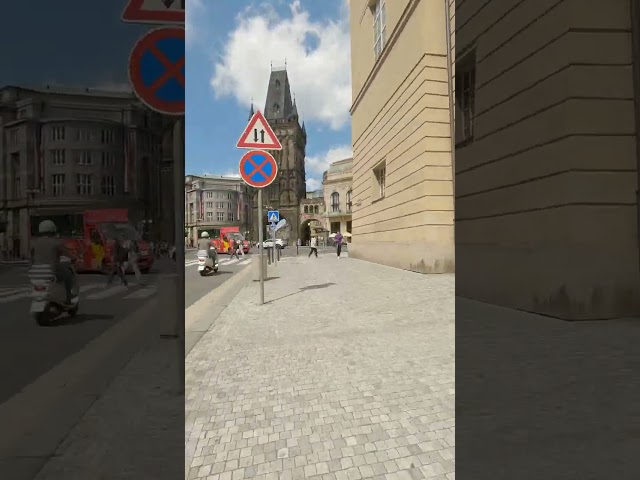 "Powder Tower in Prague: A Visual Comparison of 1908 vs 2024" #europe #shorts #ytshorts