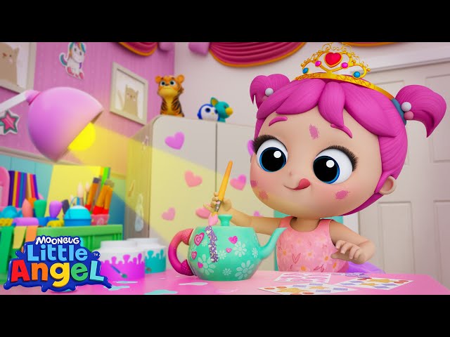 Princess Recycle Tea Party | Little Angel Kids Songs & Nursery Rhymes @LittleAngel