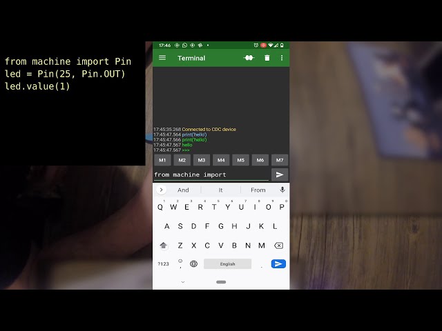 Using a Raspberry Pi Pico on an Android phone