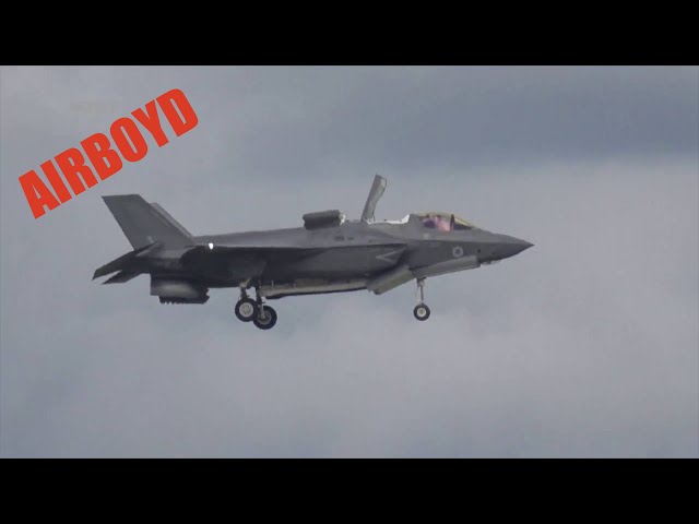 F-35B STOVL Transition, Hover, and Return To Forward Flight - Farnborough Airshow