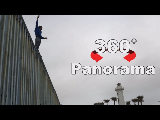 360 Panorama: On top of the US-Mexico border fence