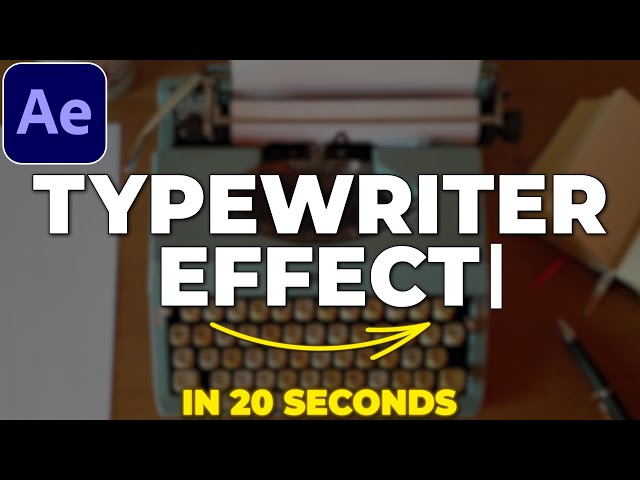 How To Make TYPEWRITER Effect in After Effects