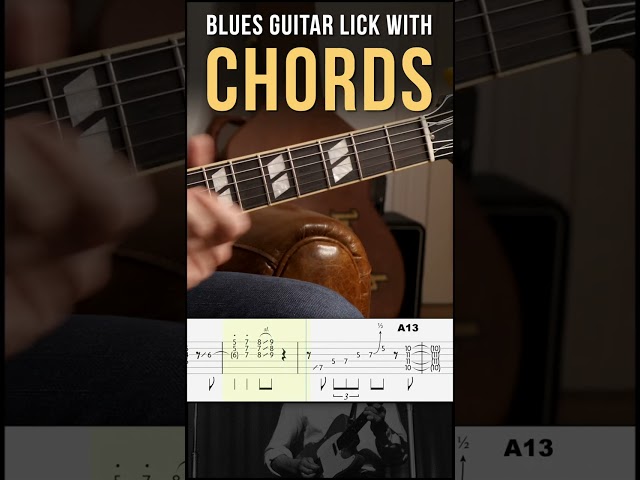 Blues guitar lick with chords - Guitar Pro tab - Florent Passamonti