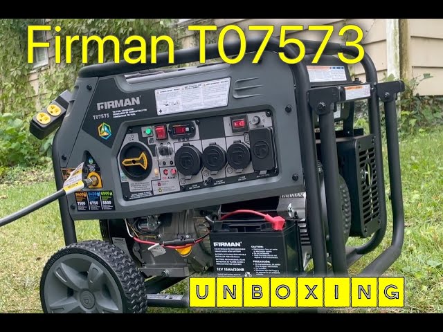 Firman T07573 tri-fuel portable generator unboxing