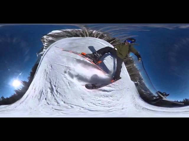 Skiing Over Rocks at Big Sky 12/1/2015 [360 video]