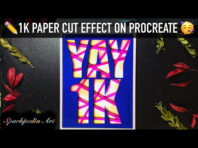 Procreate Paper Cut Out Effect | 1K Subscriber 🥳